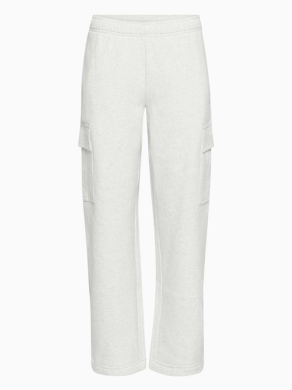 Aritzia cozy sweatfleece mega cargo sweatpant in heather cloud white